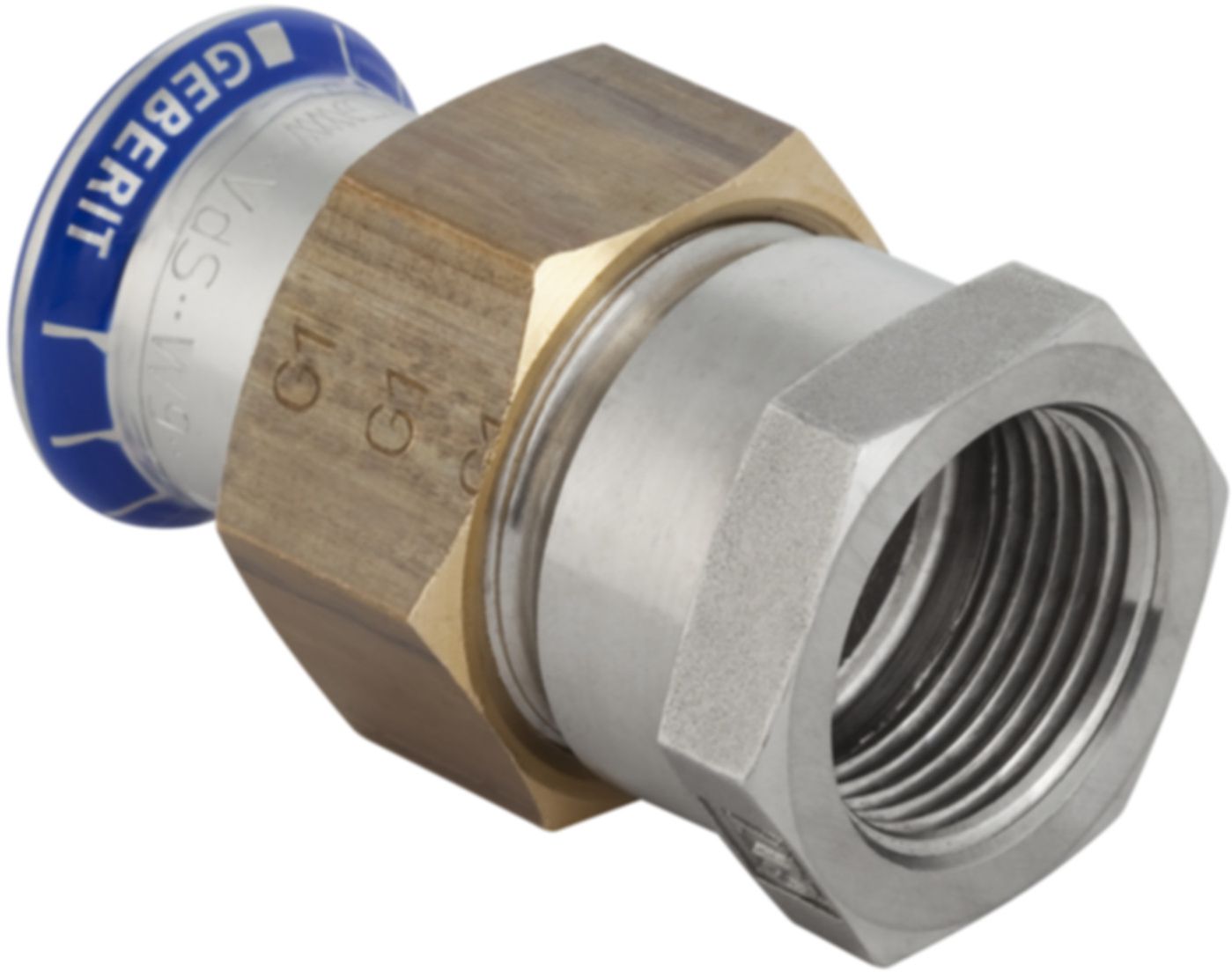 Übergang lösbar mit IG 35mm-11/4" 35307 Überwurfmutter Messing - Mapress-Sanitär-Presssystem-Formstücke