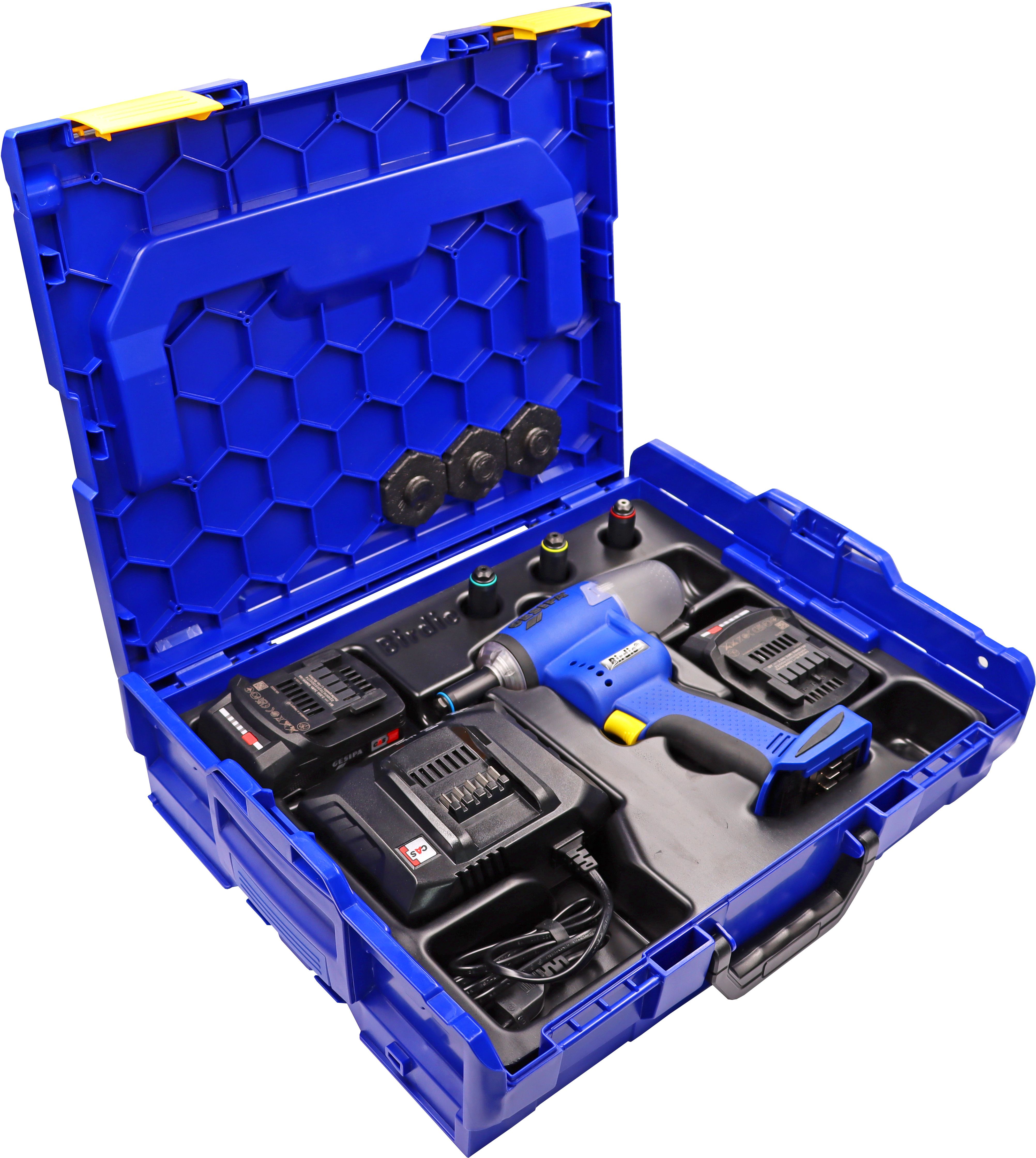 GESIPA Blindnietsetzgerät Birdie® CAS 18V , 1x 2.0 Ah , Ladegerät , in L-Boxx - Gesipa-Nieten