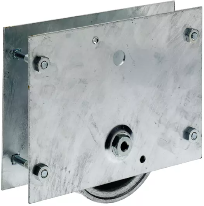 WEBI Schiebetorrolle, Holzdicke 38-56mm D=120mm, verzinkt, Tragkraft 500kg - Schiebetür- und Schiebetorbeschläge