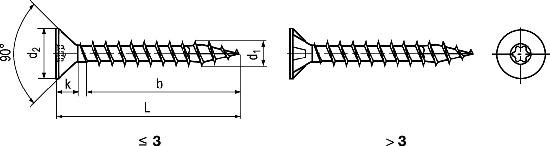 Senk-SPAX® I-6rund Vollgewinde A2 BN20224 4,5x35/30(T20) - Bossard Spanplattenschrauben SPAX