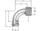 Industry-Bogen 90° mit IG 15mm x 1/2" 80308.22 - Optipress-Industry Formstücke