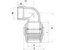 Winkel 90° mit IG 7150 d 40mm - 1 1/4" - Plasson-Klemmfittinge