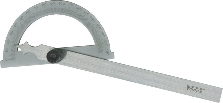 VOGEL Gradmesser, blendfrei 150 x 120mm, 0-180º, verchromt - Winkelmessen