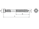 SPAX® Weg+Steg I-6rund INOX A4 BN20926 8 x 120 / 50 (T40) - Bossard Schrauben
