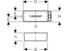 Spannverbinder 110mm 310.010.00.1 für Fallleitung - Geberit-PE-Silent-Formstücke