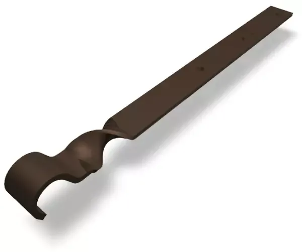 PREFA Überbügel für Aluminiumdachrinne 250-400 mm P.10 Braun - PREFA Dachentwässerungssysteme