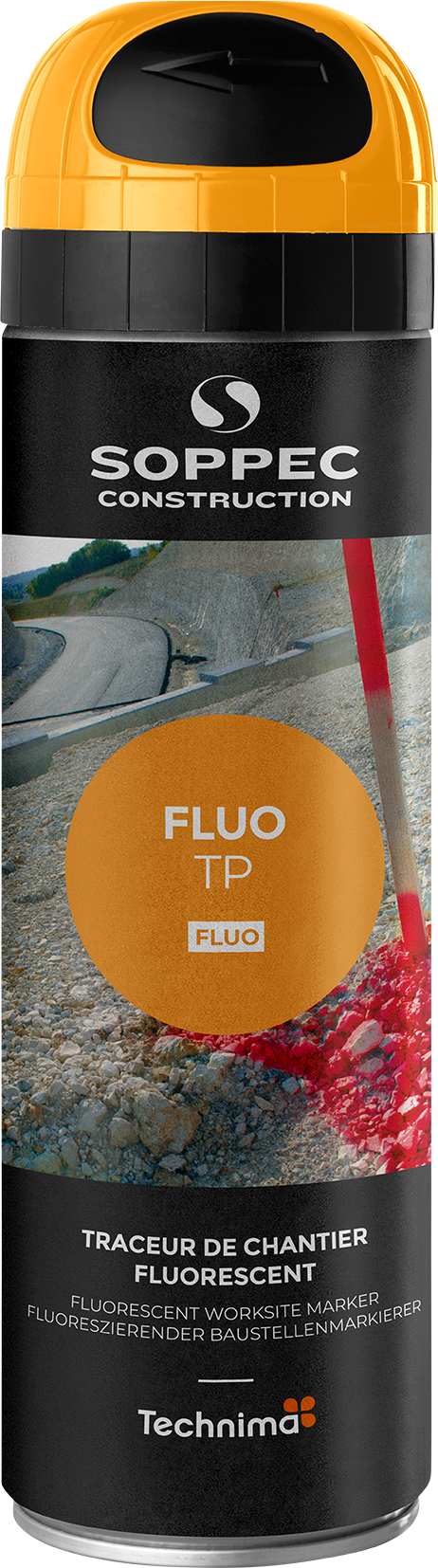 SOPPEC Markierspray Fluo TP orange fluoreszierend, 500 ml, schnell trocknend - Gartenbauwerkzeuge