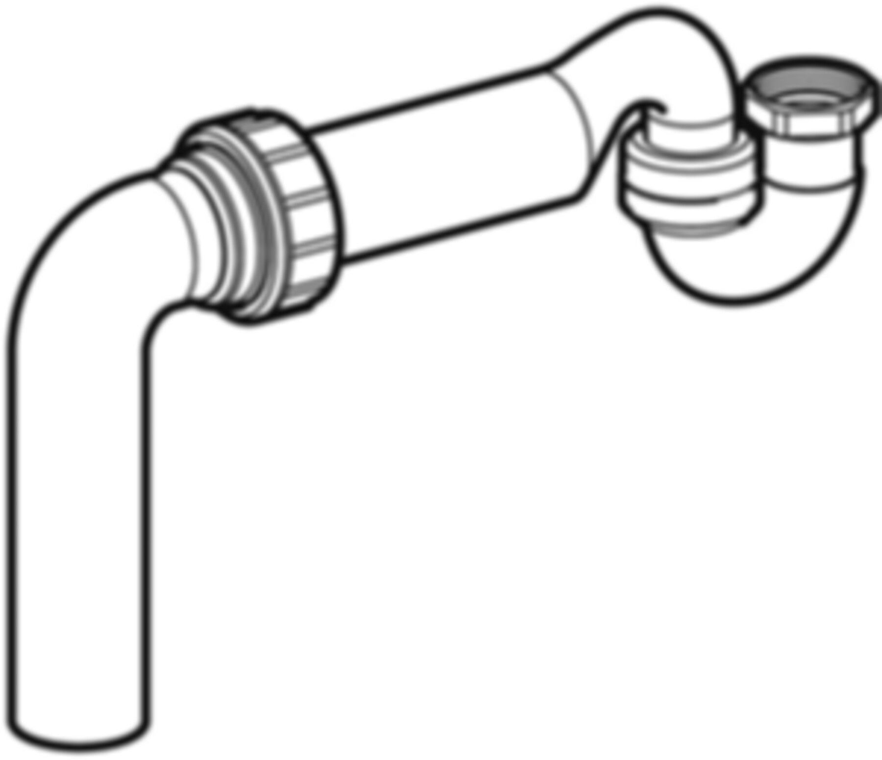 Ablaufventil für Duschwannen glanzverch. 11/2" 152.301.21.1 - Geberit-Sifon + Apparateanschlüsse