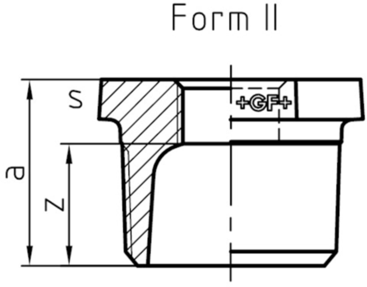 Reduziernippel 241 V 1/2"- 3/8" 770 241 220 - GF verz. Tempergussfittings