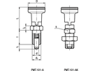 Rastbolzen Elesa® PMT.101-A/AK St BN21225 51631 Ø8 / M16x1,5 A - Bossard Schrauben