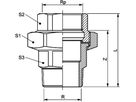 Verschraubung 8331 IG/AG 21/2" - Messing-Gewindefittings