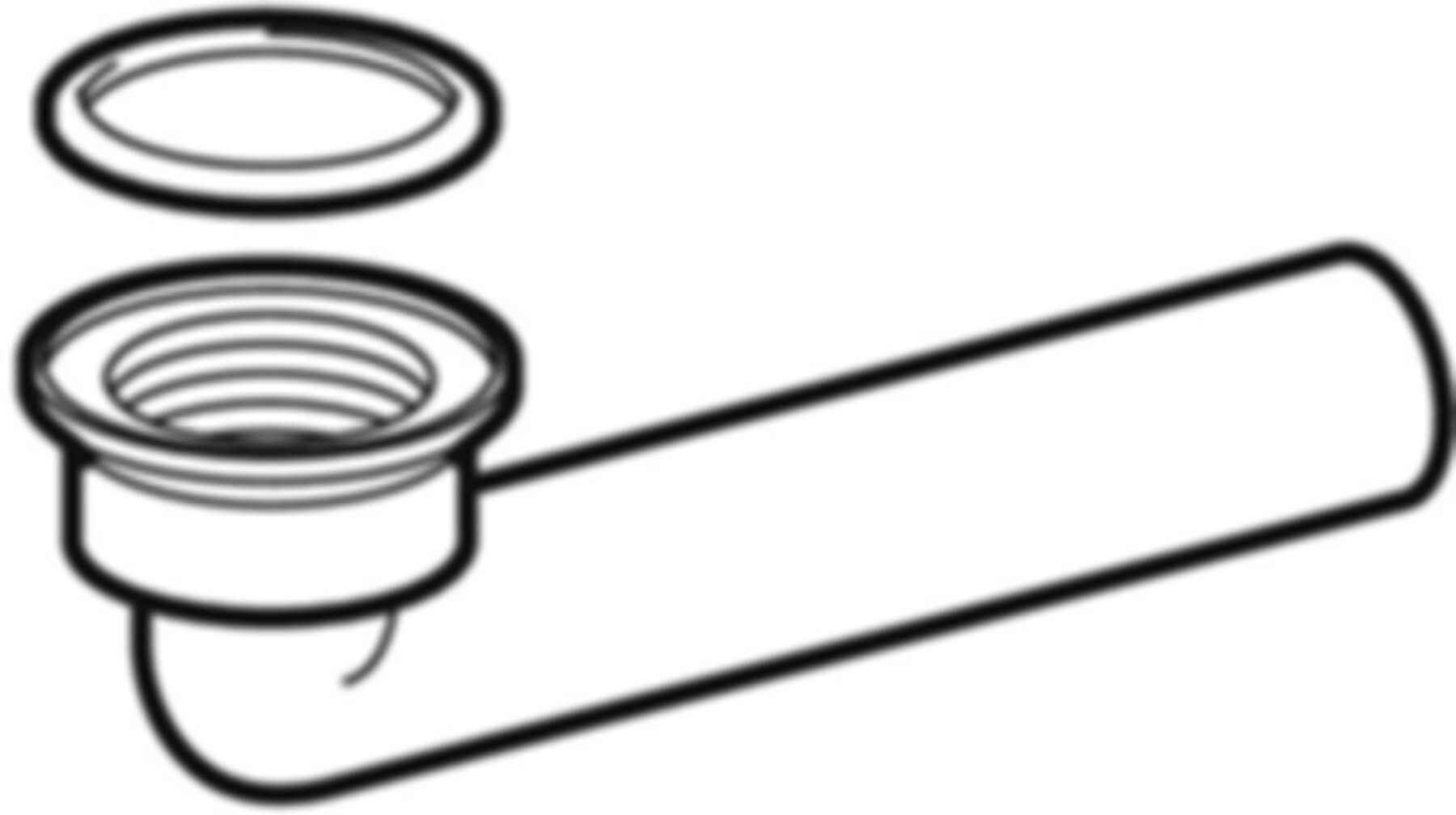Anschlussbogen 90° Innenrundgewinde und Dichtung d 48mm - 60x1/8" 152.214.16.1 - Geberit-Sifon + Apparateanschlüsse