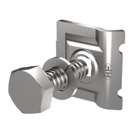 Klemmplatte + Schraube M10x25 Inox AF 285.099.025 / FE 85 - AF Blitzschutz-Erdungszubehör