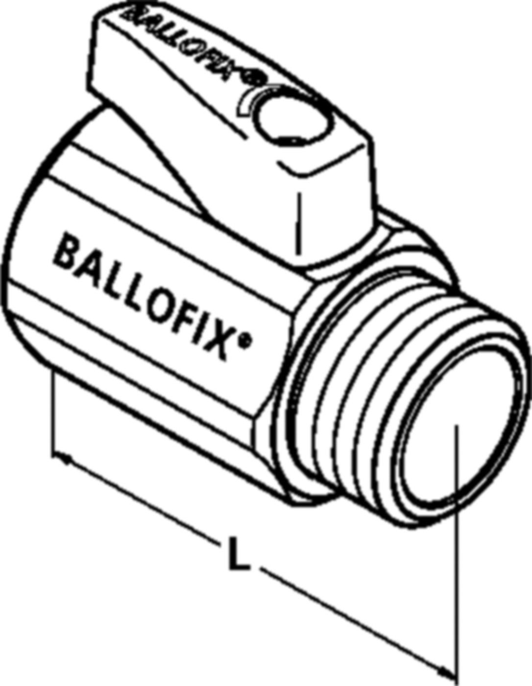 Kugelhahnen Ballofix-R,rot 1/2 x 1/2 - Ballofix/Broen-Armaturen