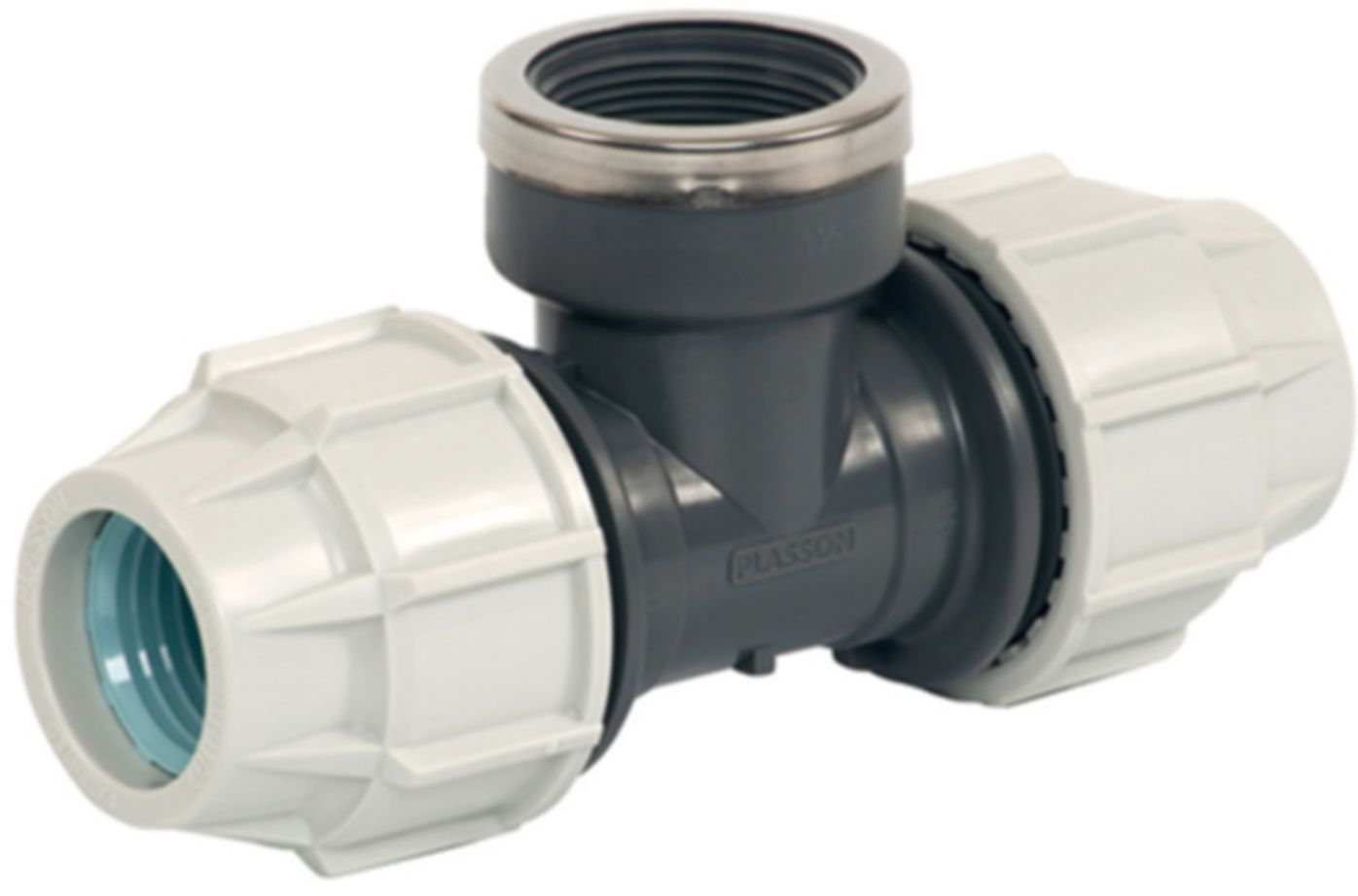 T-Stück 90° mit IG 7140 d 32mm - 1 1/4" - Plasson-Klemmfittinge