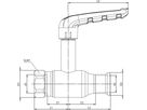 Press-Kugelhahnen lange Spindel Fullflow BF210011 DN 40 / 42mm - Ballofix/Broen-Armaturen