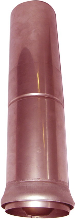 Schiebestück mit Laubsieb 75 mm 276 "Anti-Laub" mit Rosette 75/92 mm - Kupfer Spenglereihalbfabrikate