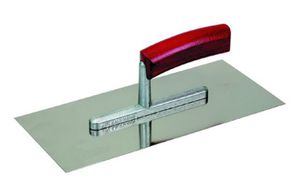 Glättekelle, INOX, nietenlos L= 280mm, B= 130mm, mit gebogenem Heft - Bauwerkzeuge
