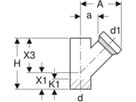 Putzstück 45° 368.453.16.1 d 125/110mm - Geberit-PE-Formstücke