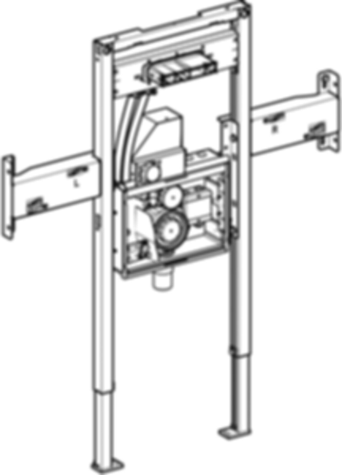Element für ONE Waschtisch/ONE Wandarmatur Teilhoch, Breite 125cm 111.094.00.1 - Geberit-Duofix