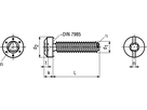 Gew-Furch Linsenschr I-6rd+Schl vzb BN14551 DIN7500 M3x5/X10 - Bossard Schrauben