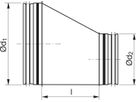 Reduktion exzentr. 200/100mm RLU-V - Spiralfalzrohre und Zubehör System Safe