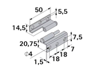 Hettich Möbelband Links, vernickelt, gekröpft, 50 x 38mm, à 2 Stk - Diverse Möbelbeschläge und Zubehör
