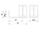 Klemmhalter zu Handgriffrohr für Türe 42.4 mm geschliffen 128562 - INOXTECH-Handlauf-/Geländer-System