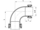 Steckmuffen-Bogen 90°, für Wasser 7320 d 200mm - Hawle System 2000