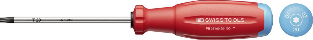 PB Schraubenzieher, SwissGrip Evo, TORX PB 38400 , T20 , L=100mm - Schraubenzieher