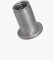 4574 Aluminium Blindnietmuttern Flachkopf, Rundschaft, offen