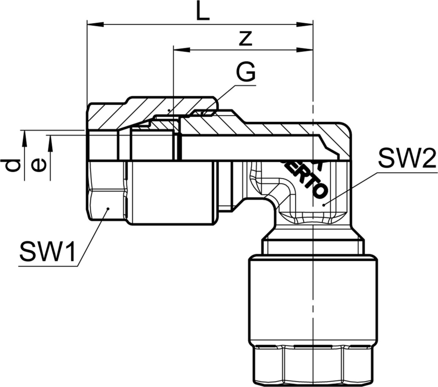 Winkelverschraubung SO 02021 14 mm - Serto-Programm M/G