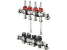Edelstahlvert. SF53 m/Ther-V. m/V-Dflm. 1" 6 Heizk. 0.5-5 l/min.  1405356 - Oventrop Verteiler