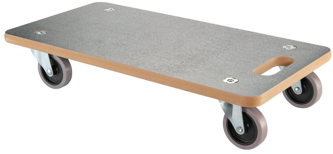 Transportroller schwarz, 4x Thermopl. Lenkrollen 290x580mm, Tragkraft bis 200kg - Transportgeräte