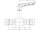 Press-Kugelhahnen lange Spindel Fullflow BF101011 DN 10 / 15mm - Ballofix/Broen-Armaturen
