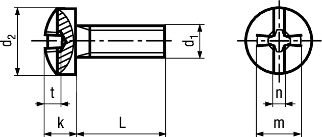 Ls-Schr Freedriv Schl+Phil 4.8 vzb BN1435 M3x14 - Bossard Schrauben