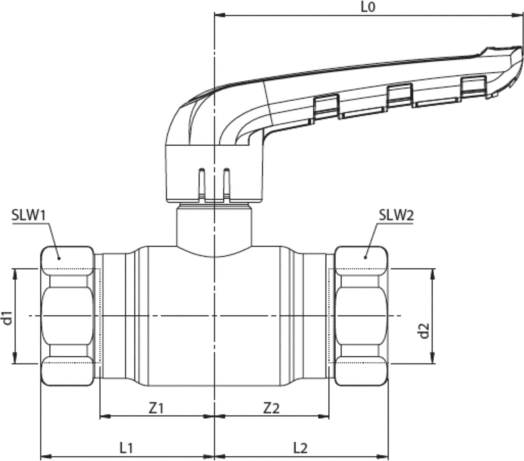 Kugelhahnen kurze Spindel Fullflow BF120001 DN 32 - Ballofix/Broen-Armaturen