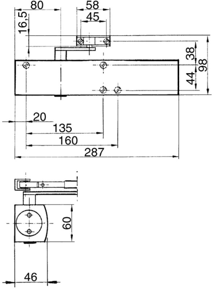 Türschliesser GEZE TS 4000 EN 2-6 silber bis Türbreite 1400mm - Türöffner, Türschliesser, Türfeststeller