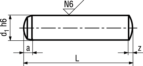 Zyl-Stift St gehärtet+geschl Tol h6 BN858 DIN6325 2,5x12 - Bossard Schrauben