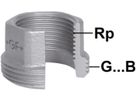 Einschraubteil 370 V 1/2"- G 11/8" 770 370 220 - GF verz. Tempergussfittings