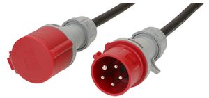 Verl.Kabel CEE, 400V/16A 5m, H07RN-F5G2,5 schwarz - Elektrozubehör