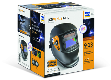 GYS Schweissschutzhelm LCD VENUS 9/13 G TRUE COLOR, Sichtfeld 92 x 42mm - Schweissen