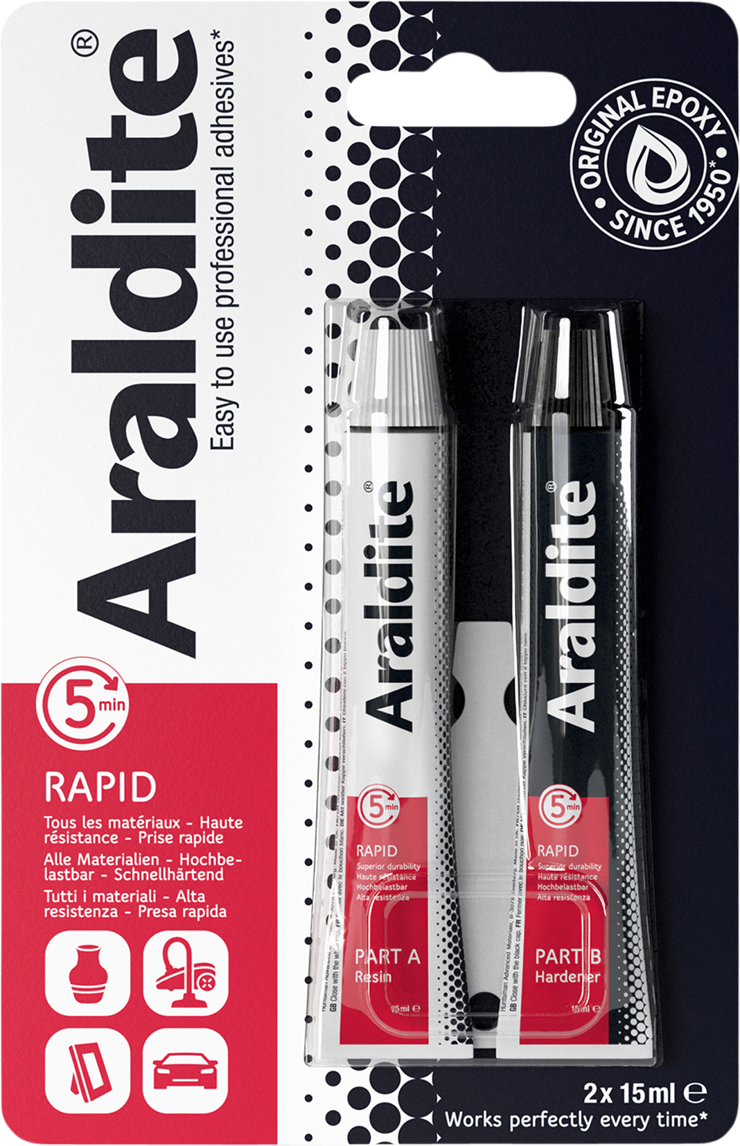 ARALDIT Rapid Zweikomponenten-Klebstoff 2 x 15ml - Kleben