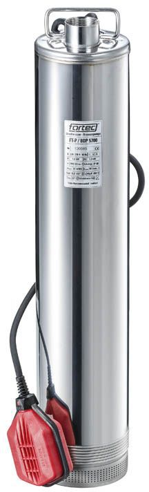 fortec® Inox Brunnen-/Druckwasserpumpe FT-P/BD5-80 230V ,Fördermenge 5'700 l/h,mit Schwimmer - Wasser
