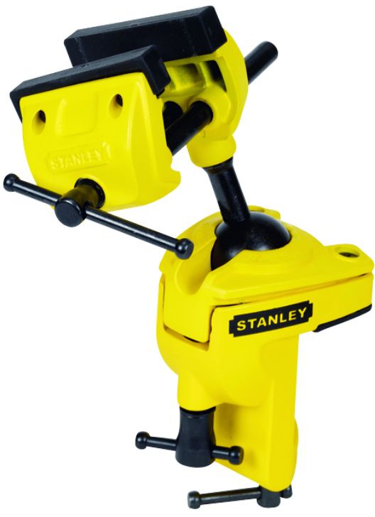 STANLEY Multiachsen-Schraubstock 75mm universeller Einsatz bis 25kg Spannkraft - Bohren