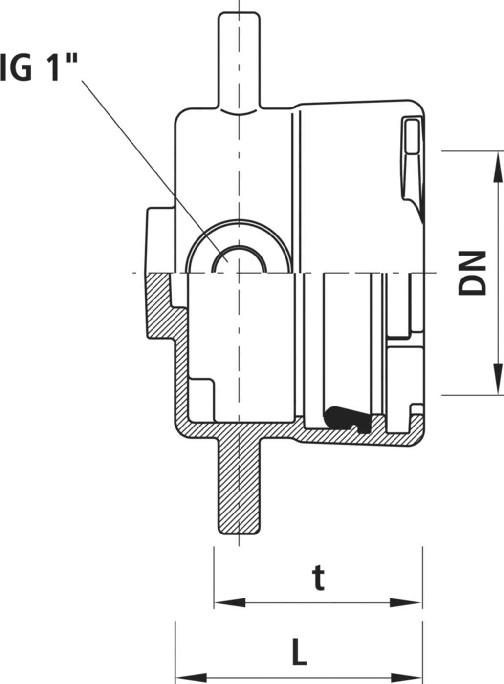 Steckmuffen-Endkappe Baio Gas 8065 DN 100 - Hawle Steckmuffenformstücke