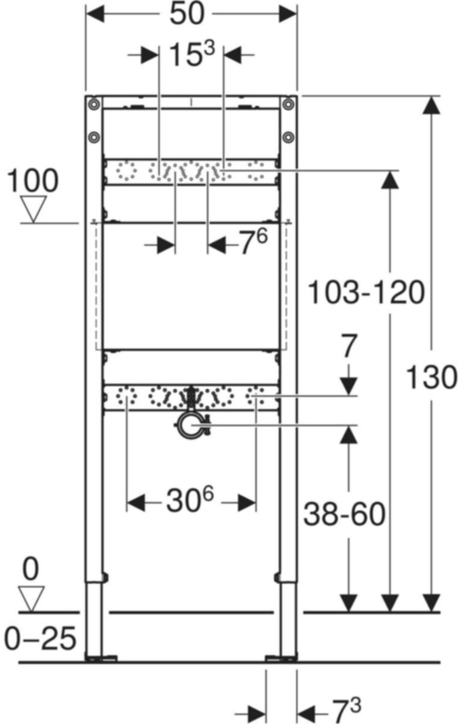 Ausgussbecken-Element, Typ 130 111.546.00.2 - Geberit-Duofix