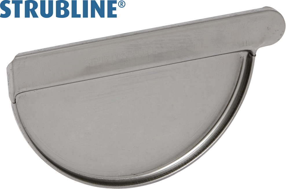 Anklemmboden links 250 mm 127 "Strubline" - Verzinkte Spenglereihalbfabrikate