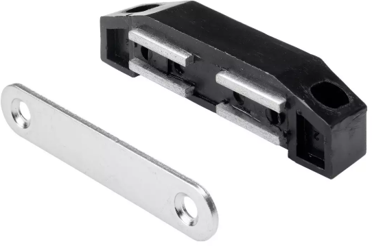 Hettich Magnetschnäpper schwarz, 75 x 19mm, Haltekraft 8kg, à 2 Stk - Diverse Möbelbeschläge und Zubehör