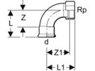 Übergangsbogen 90° m/IG 54mm- 2" 20562 - Mapress-Heizungs-Formstücke